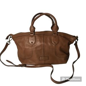 Isabella Fiore Women’s Brown Leather Shoulder Bag Purse